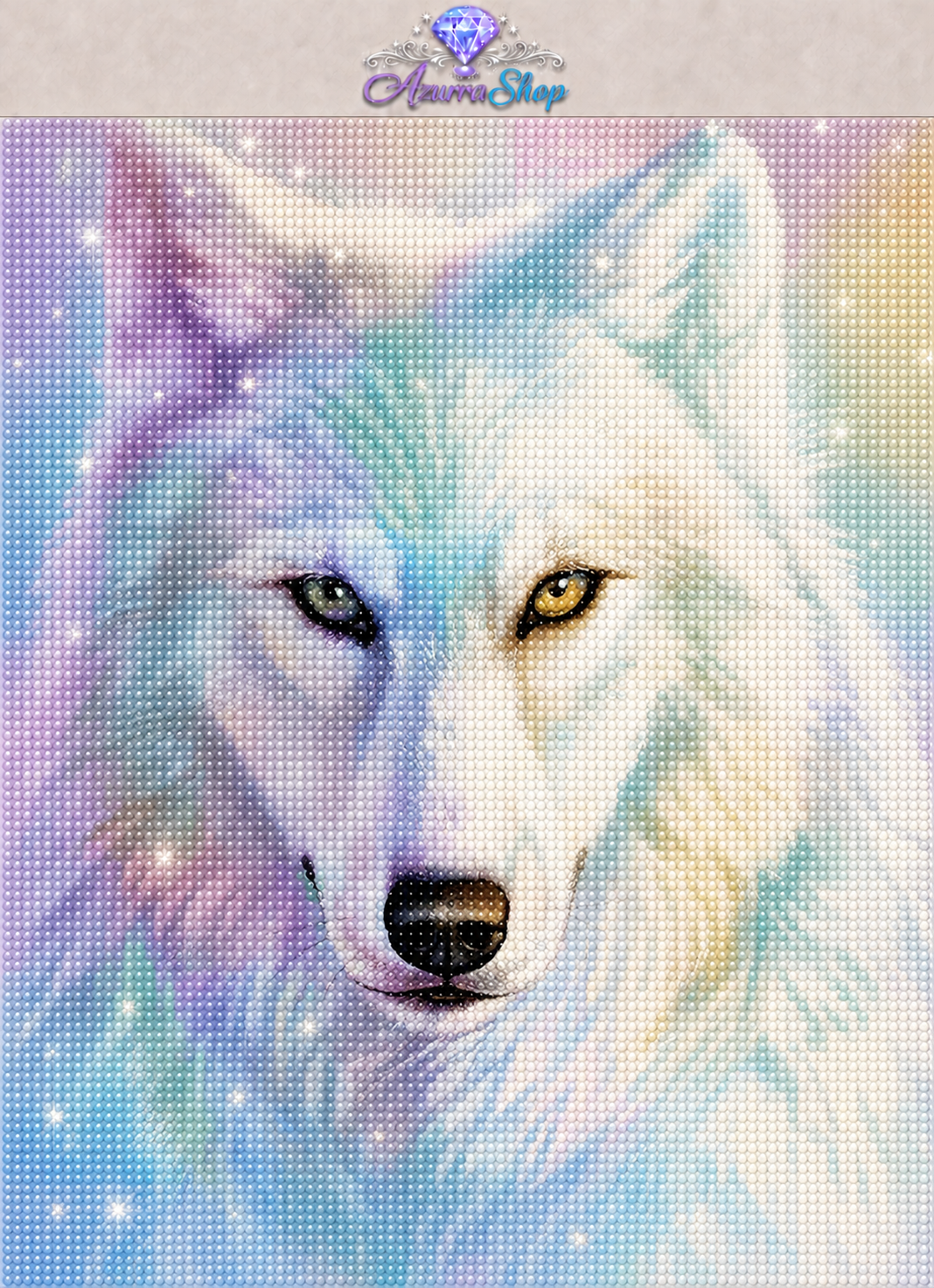 Rainbow Wolf Glow Diamond Painting Kit