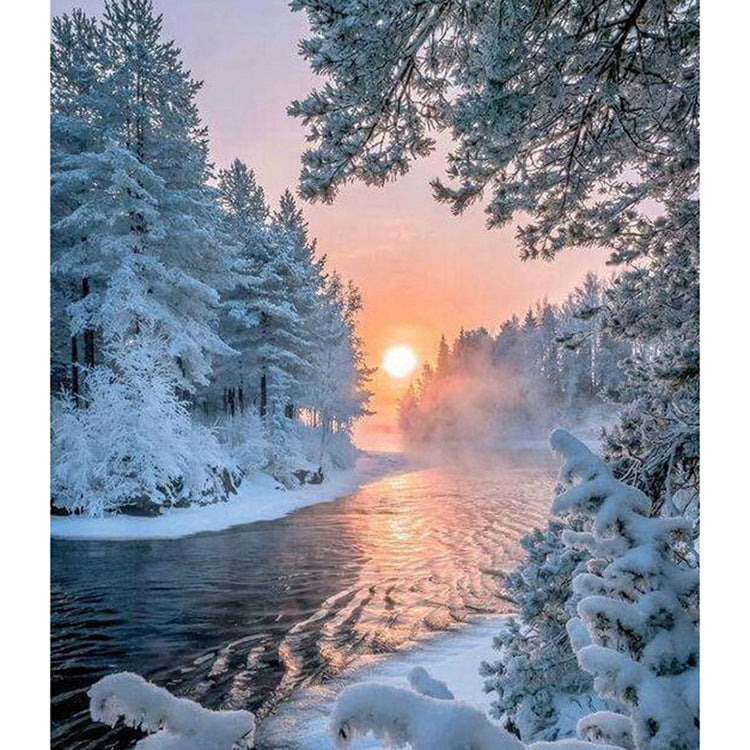 Winter Stream Diamond Painting
