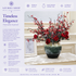 Red phoenix fruit branches and tea roses in reactive glaze cream to teal ceramic vase on marble console — Azurra Shop
